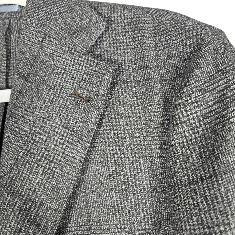 Proper Cloth Sport Coat Mens 42R Gray Glen Check Wool Marlane Extra Fine Merino